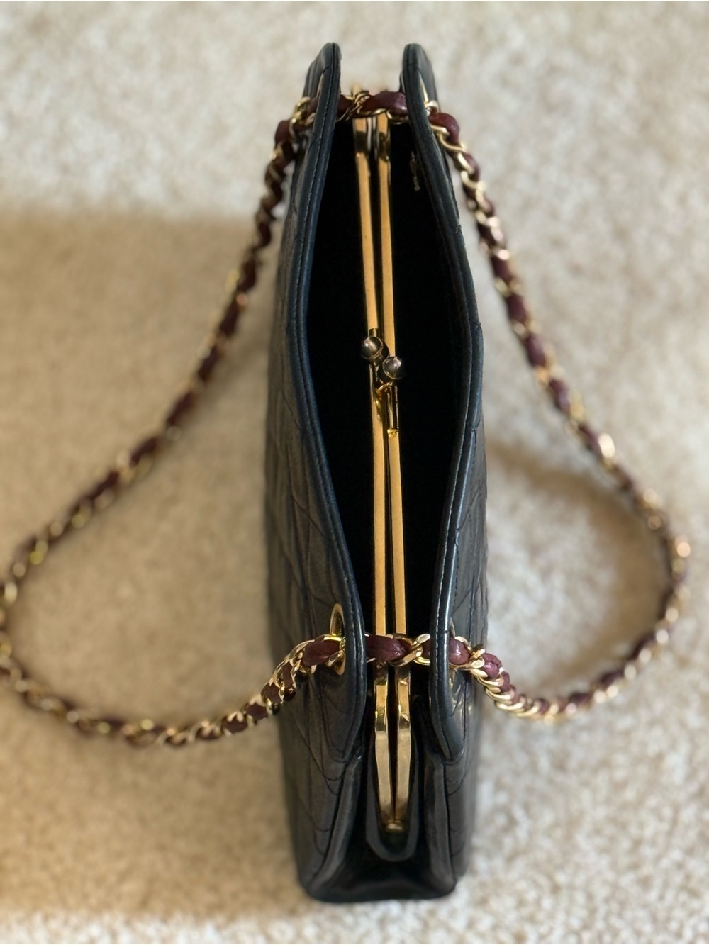 Chanel Matelasse Dark Navy VINTAGE AUTHENTIC with COA - Picture 3 of 15